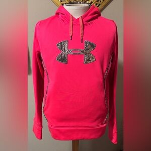 Under Armour Cold Gear Ladies Storm Water Resistant Hoodie Neon Pink Camo XL